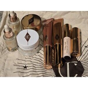 NEW Charlotte Tilbury Bundle Magic Cream Serum Blush Highlighter Lipstick